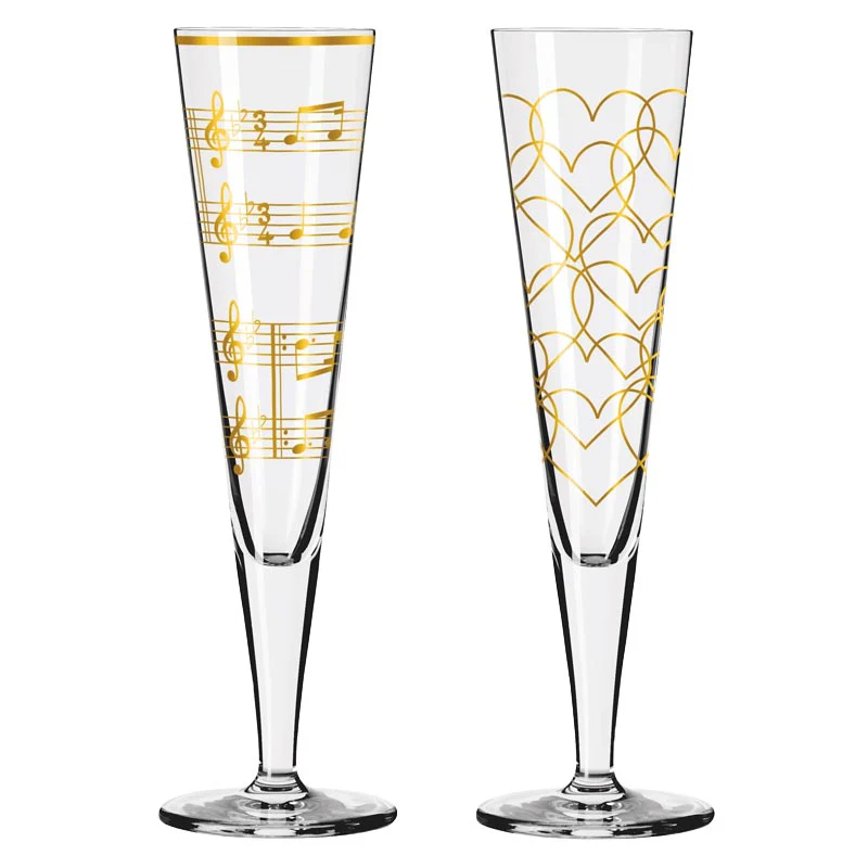 Goldnacht Champagne 'Duett' Glass Set H23 - des. Nathalie Jean and Rurik Mahlberg for Ritzenhoff - Image 7