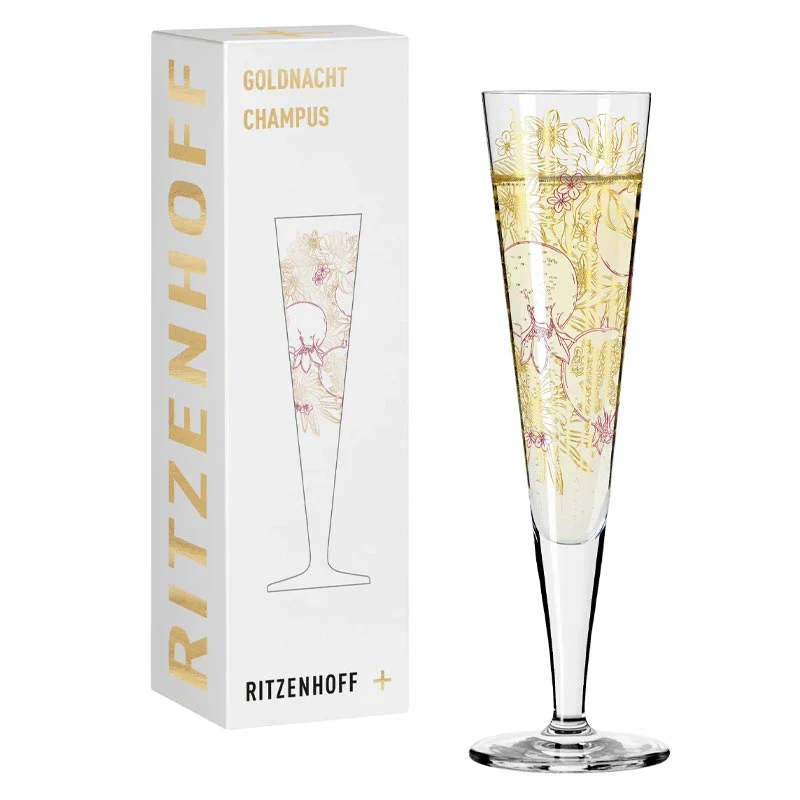 Goldnacht Champus - Single Champagne Glass #31 (1071031) - des. Maggie Enterrios for Ritzenhoff - Image 5