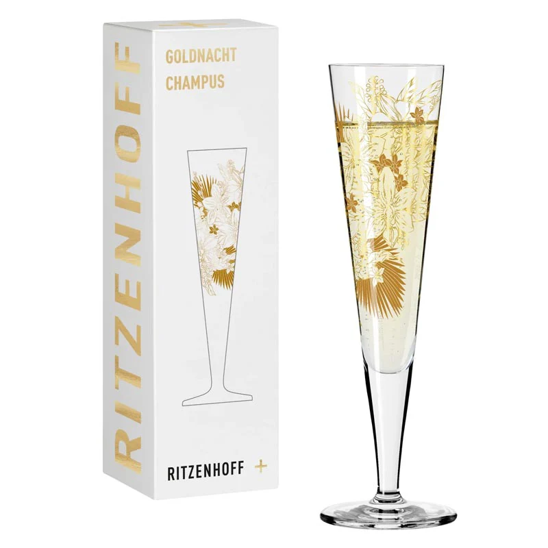 Goldnacht Champus - Single Champagne Glass #32 (1071032) - des. Maggie Enterrios for Ritzenhoff - Image 5