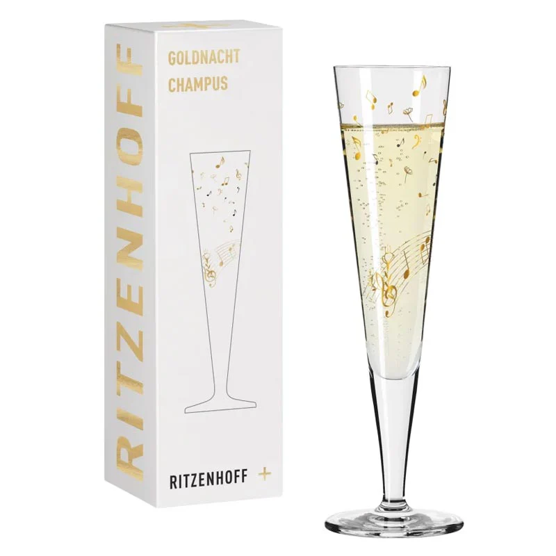Goldnacht Champagne Glass -#F25 des. Theresa Kuhlmann for Ritzenhoff - Image 2