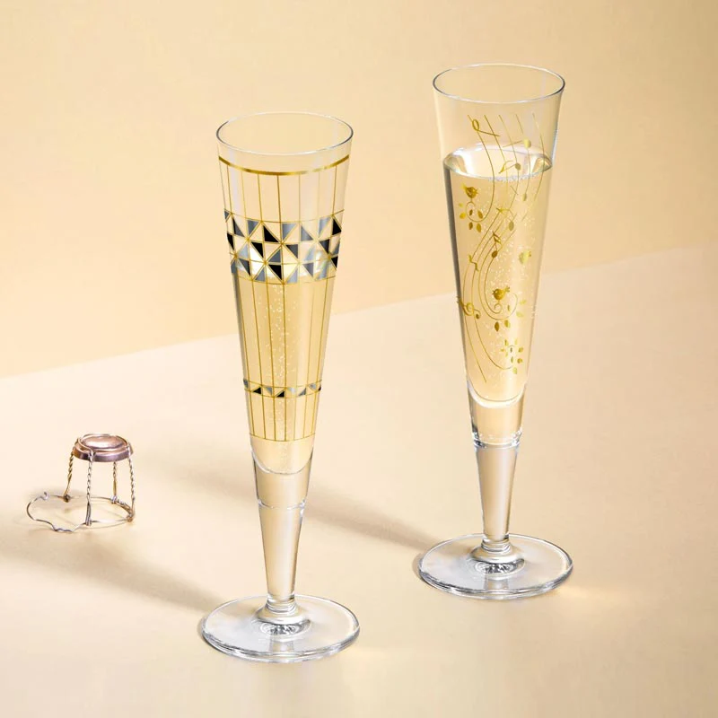 Goldnacht Champagne Glass #2 - des. Sibylle Mayer for Ritzenhoff - Image 5