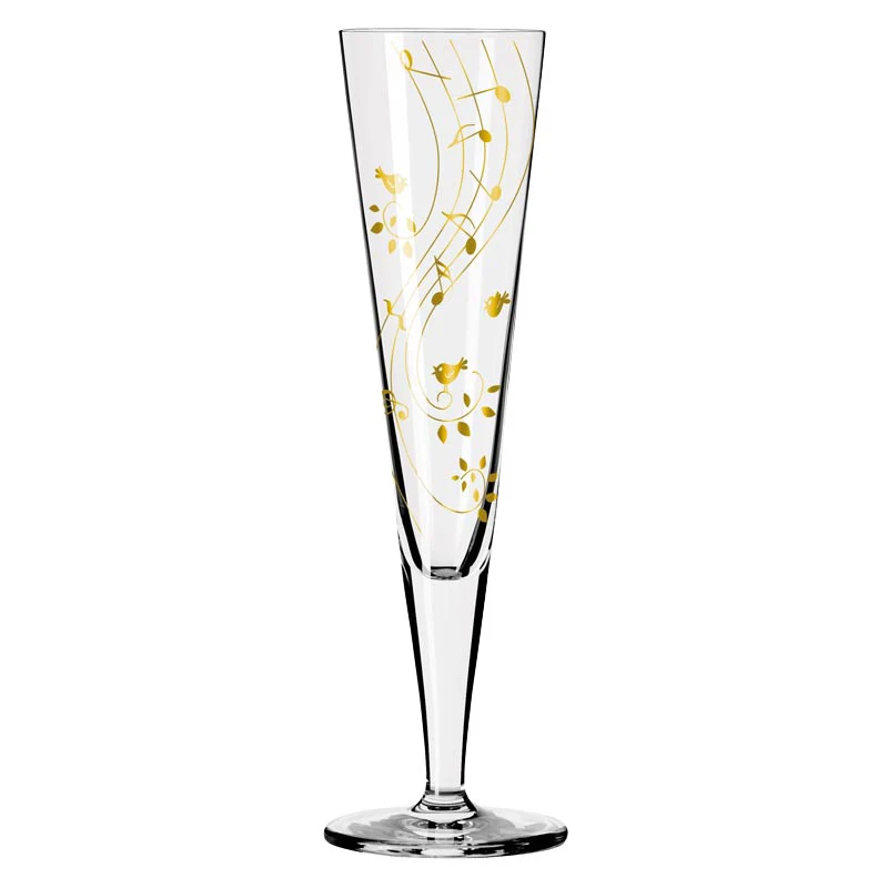 Goldnacht Champagne Glass #2 - des. Sibylle Mayer for Ritzenhoff - Image 7