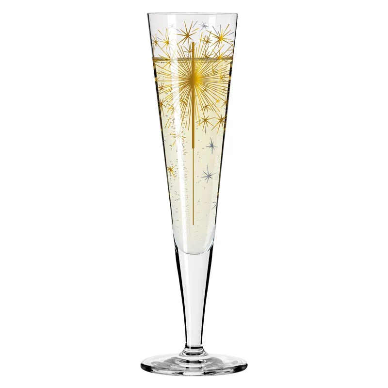 Goldnacht Champagne Glass #5 - des. Petra Mohr for Ritzenhoff - Image 3