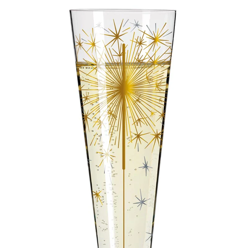 Goldnacht Champagne Glass #5 - des. Petra Mohr for Ritzenhoff - Image 4