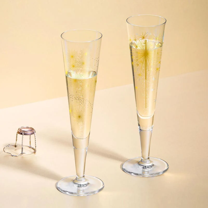 Goldnacht Champagne Glass #5 - des. Petra Mohr for Ritzenhoff - Image 6