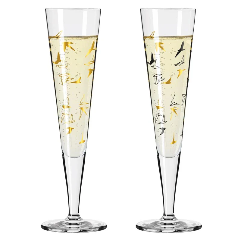 Goldnacht Champus - Champagne Glass Set H23 - des. Rohni Bohnenberg for Ritzenhoff (6261001) - Image 3