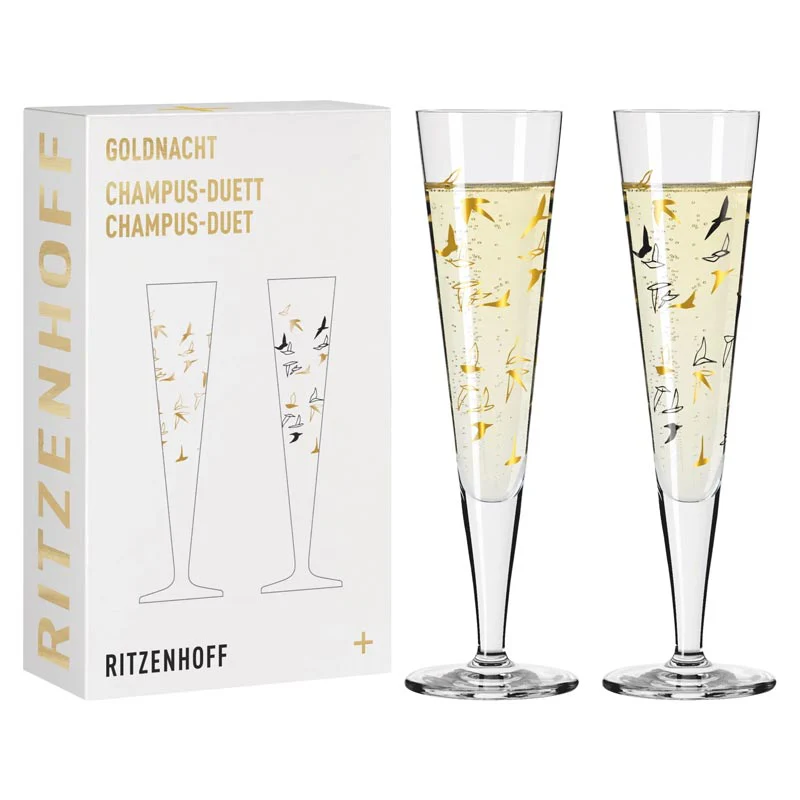 Goldnacht Champus - Champagne Glass Set H23 - des. Rohni Bohnenberg for Ritzenhoff (6261001) - Image 5