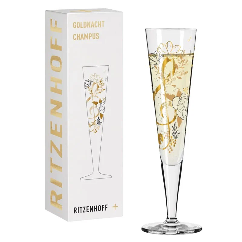 Goldnacht Champagne Glass F25 des. Melina Sparschu for Ritzenhoff - Image 2