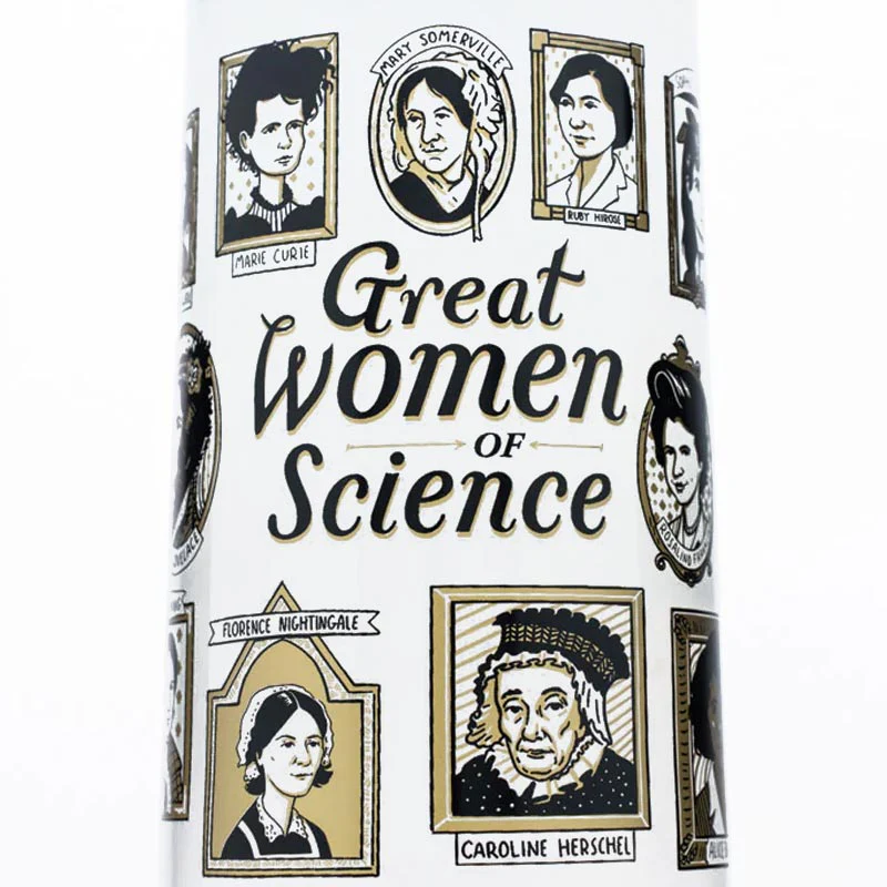 Great women of Science - Tumbler Drinking Glass by Cognitive Surplus - Image 2