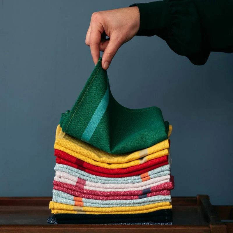 Green (Colorama vert) Hand Towel, by Tissage Moutet - Image 2