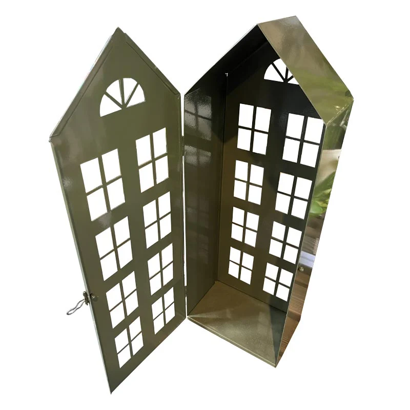 Green Metal Candle House - 46cm - by Boltze - Image 4