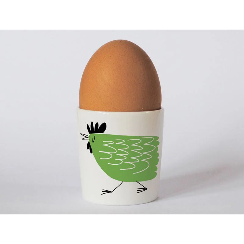 Happiness Chicken Egg Cup Green - by Repeat Repeat - Image 4