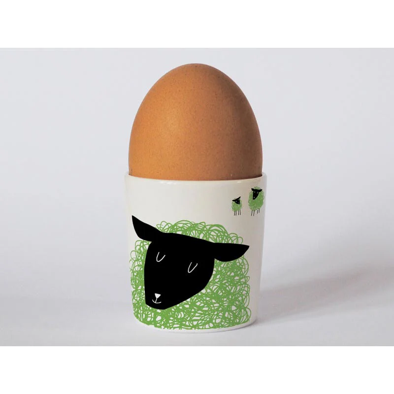 Happiness Sheep Egg Cup Green - by Repeat Repeat - Image 4
