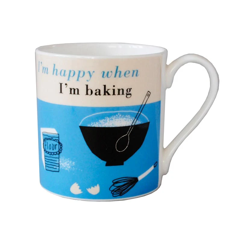 Happiness mug - Baking, blue - by Repeat Repeat - Image 3