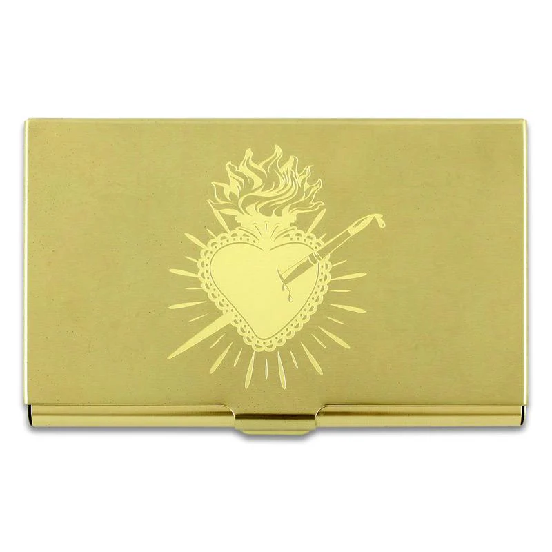 Heart etched card case (based on an image by Frida Kahlo) - Image 2