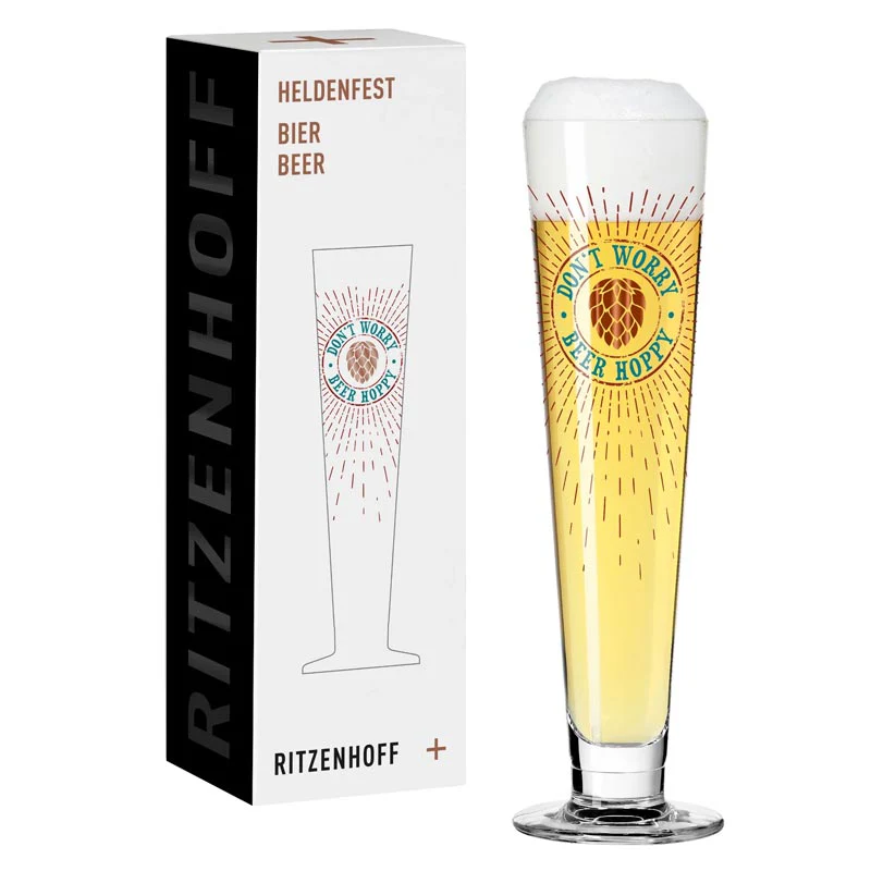 Heldenfest Beer Glass 'Don't Worry Beer Hoppy', des. Rebecca Buss for Ritzenhoff - Image 5