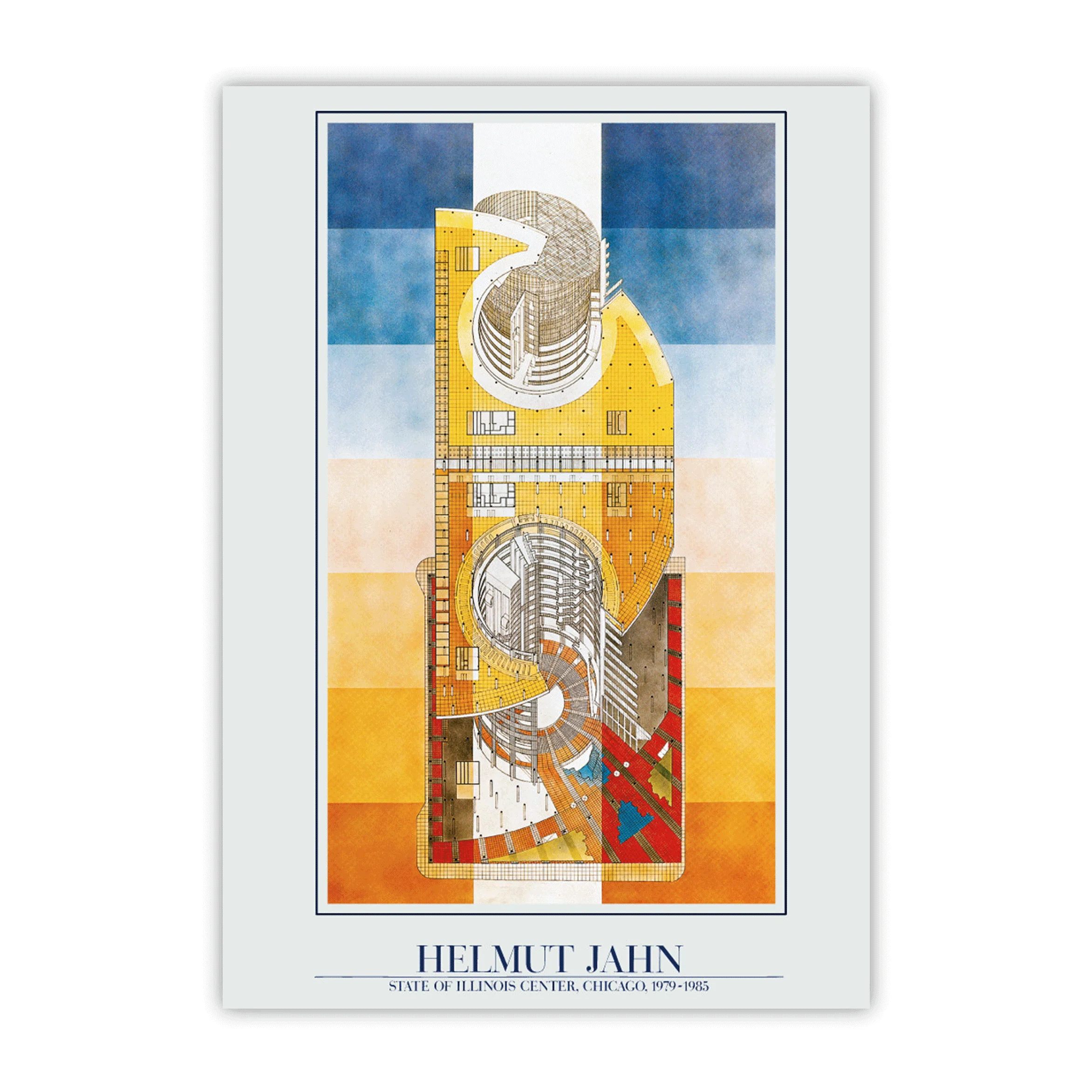Helmut Jahn: State of Illinois Center / James R Thompson Center Chicago poster - Image 2