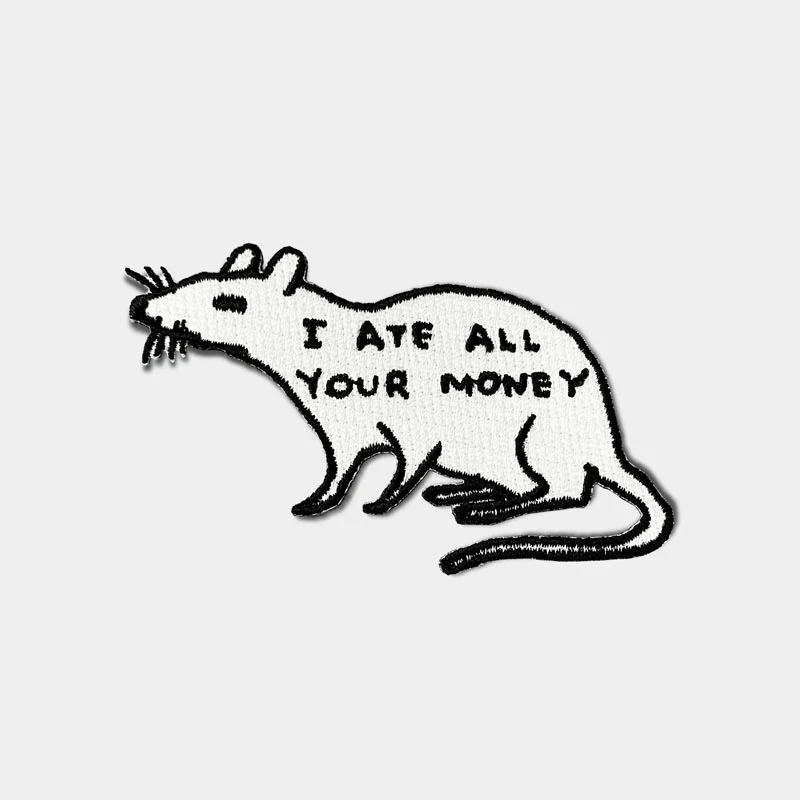 I Ate All Your Money - fabric patch by David Shrigley - Image 5