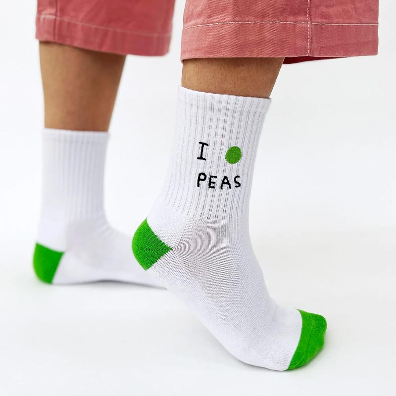 I Pea Peas - cotton socks by David Shrigley - Image 3