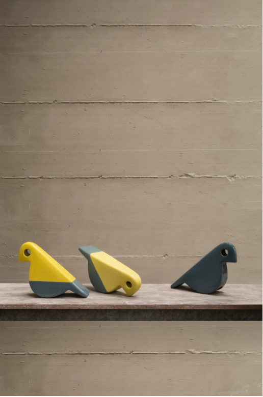 Bird figure - Matt Yellow / Grey  (IKN 20) des. Aldo Bagni, 1970s, made by Nuove Forme (exclusive) - Image 3