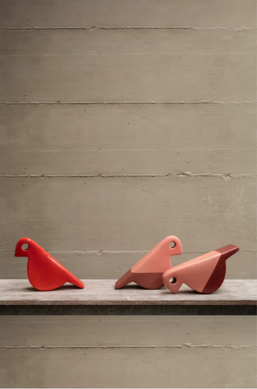 Bird figure - Matt Pink / Burgundy (IKN 22) des. Aldo Bagni, 1970s, made by Nuove Forme (exclusive) - Image 3