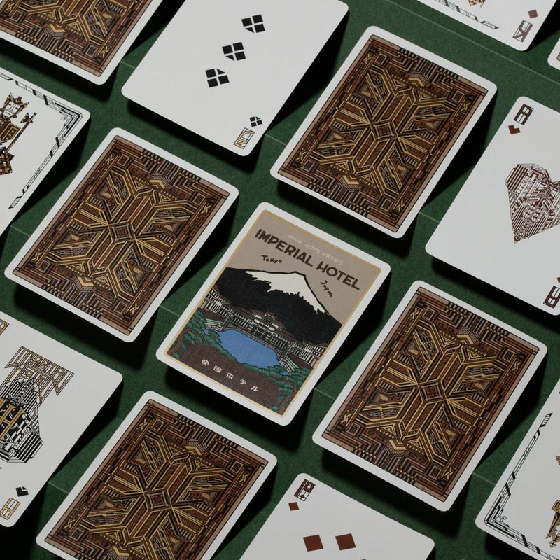 Frank Lloyd Wright Imperial Hotel Playing Cards by Art of Play - Image 2