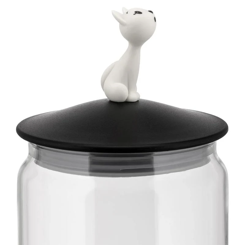 MioJar in Black, Jar for Cat Food, des. Miriam Mirri for Alessi - Image 3