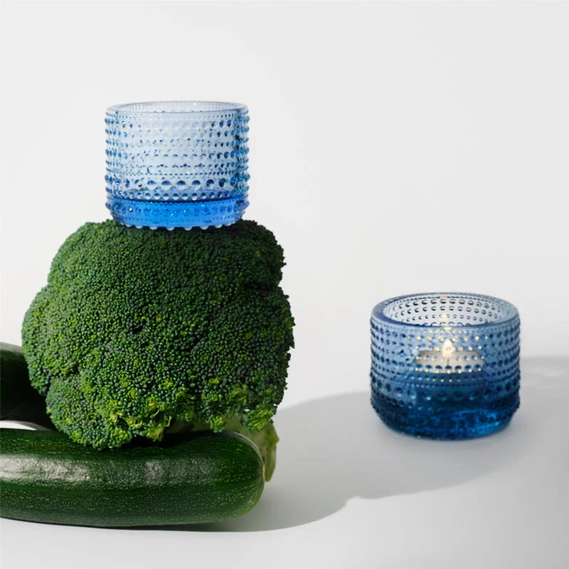 Kastehelmi tealight holder - Aqua - des. Oiva Toikka, made by Iittala - Image 3