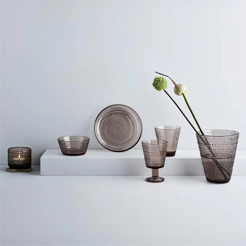 Kastehelmi tea light holder - linen - des. Oiva Toikka, 1964, made by Iittala - Image 2