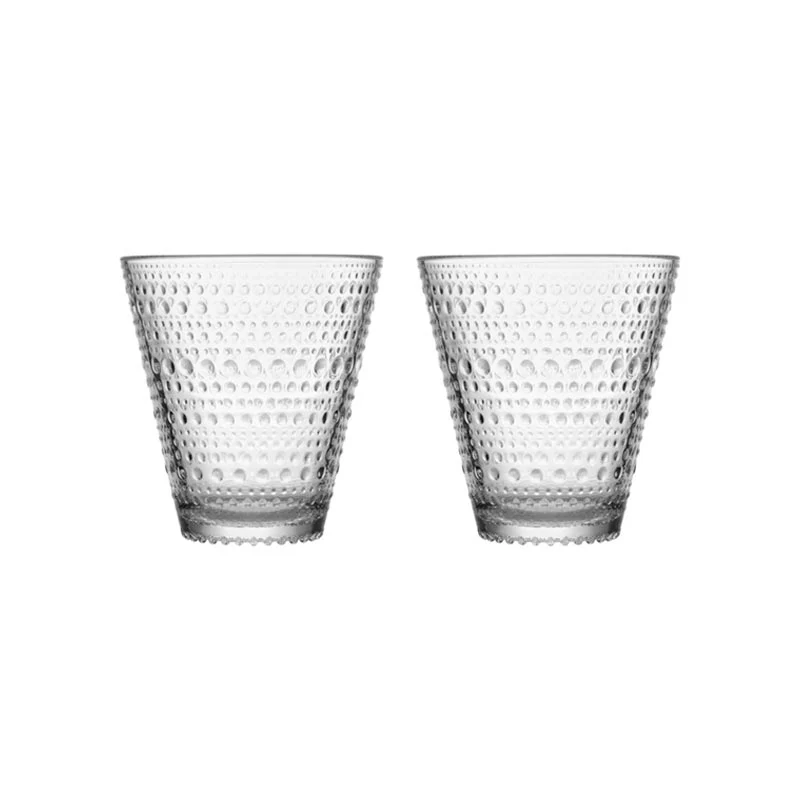 Set of 2 Kastehelmi Tumblers - 30cl, clear - des. Oiva Toikka, 1964, made by Iittala - Image 5