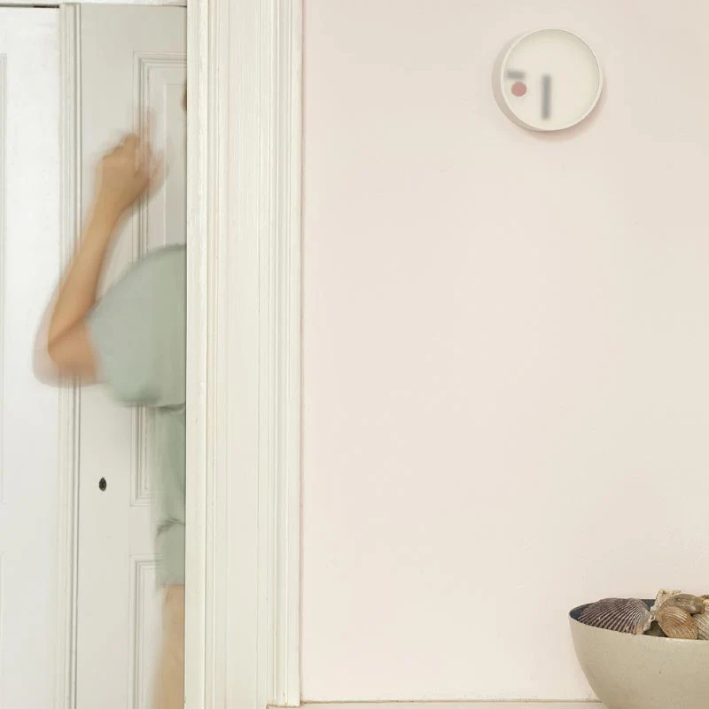 Lemnos Kehai Wall Clock - White - des. Makoto Koizumi - Image 2