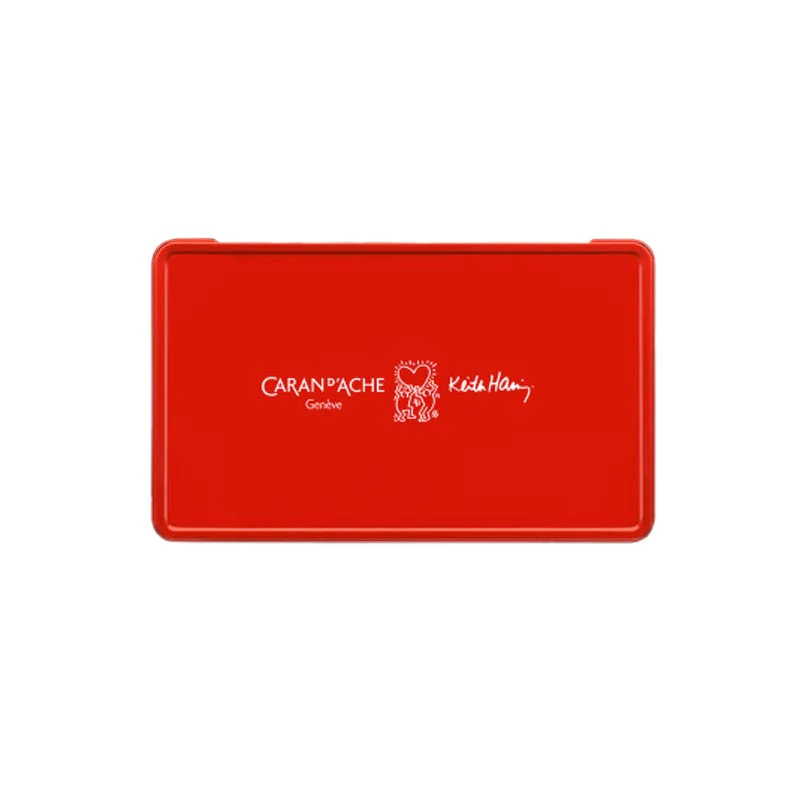 Keith Haring Ecridor Ballpoint Pen by Caran D'Ache with Tin and Leather Case - special edition - Image 5