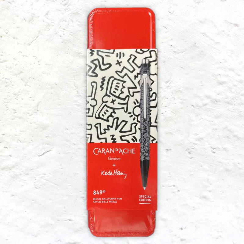 Keith Haring metal ballpoint pen (black) by Caran d’Ache - special edition