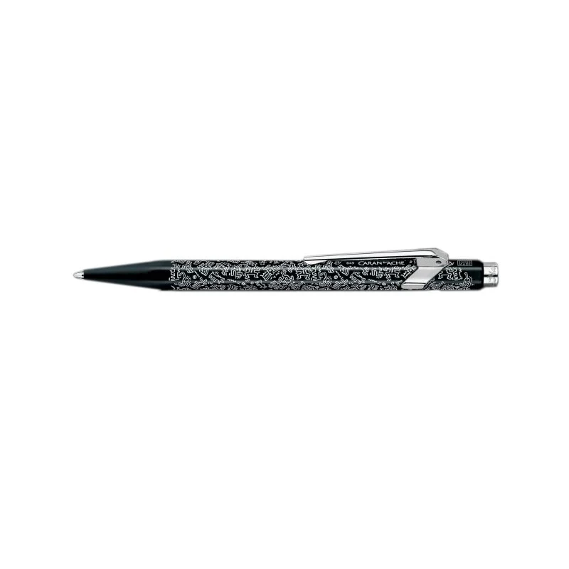 Keith Haring metal ballpoint pen (black) by Caran d’Ache - special edition - Image 4