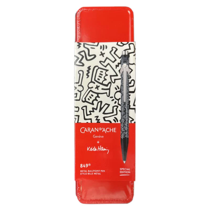 Keith Haring metal ballpoint pen (black) by Caran d’Ache - special edition - Image 6