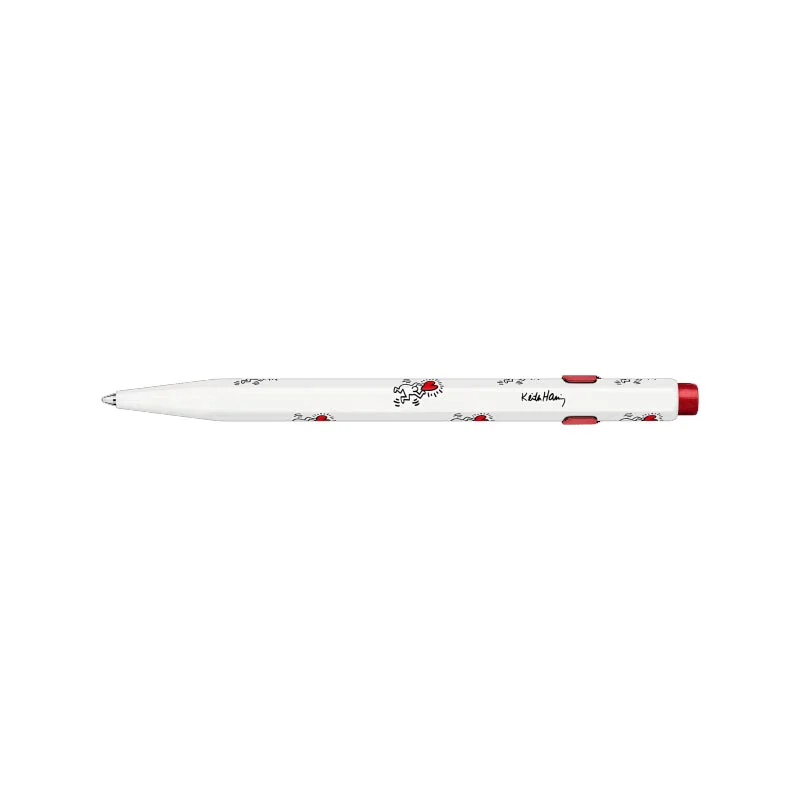 Keith Haring metal ballpoint pen (white) by Caran d’Ache - special edition - Image 3