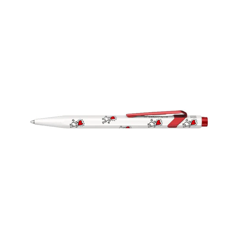 Keith Haring metal ballpoint pen (white) by Caran d’Ache - special edition - Image 5