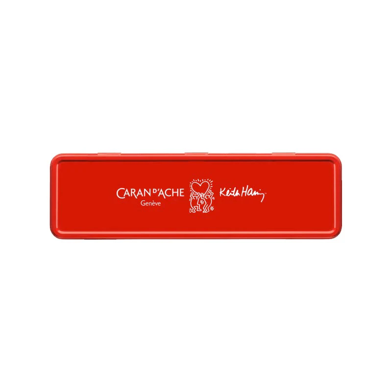 Keith Haring metal ballpoint pen (white) by Caran d’Ache - special edition - Image 7