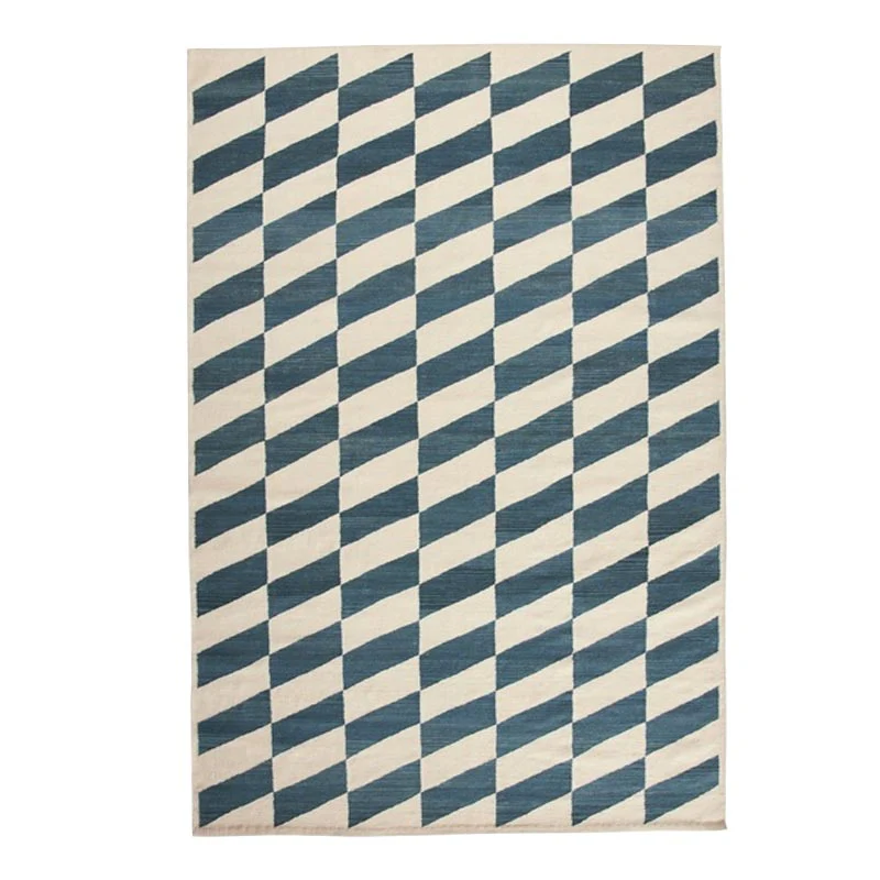 Shift Kelim rug by Hay - Blue - 140 x 200 - Image 7