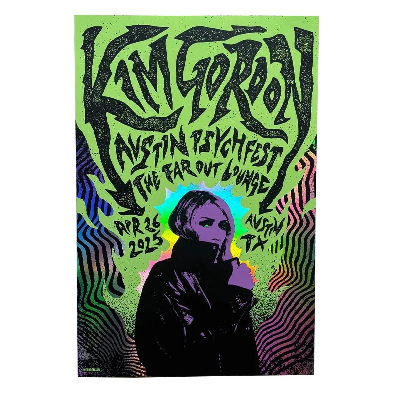 Kim Gordon (Foil) poster by WeThreeClub - three colour screenprint, signed and numbered by WeThreeClub (Copy) - Image 2