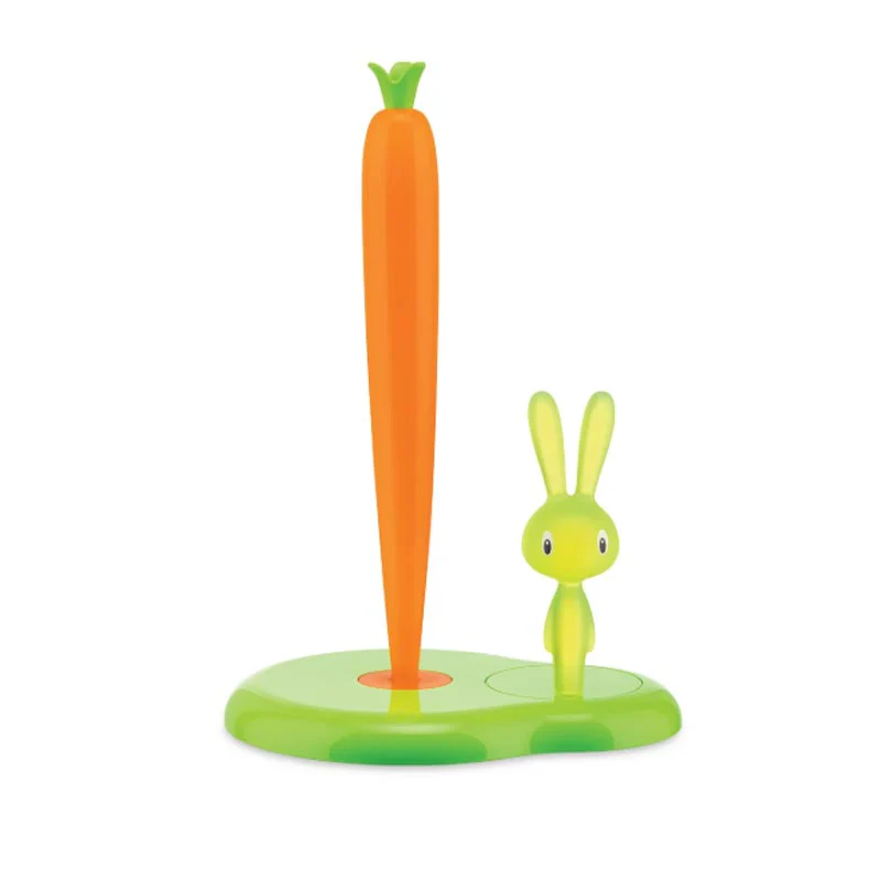 Bunny & Carrot kitchen roll holder (Green) - des. Stefano Giovannoni for Alessi - Image 2