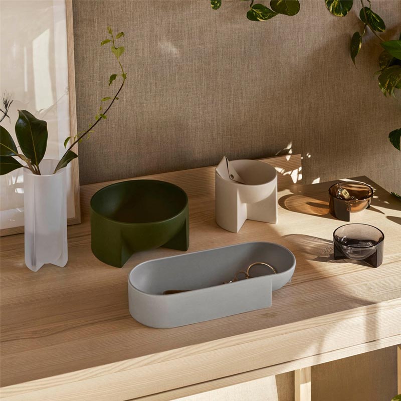 Kuru ceramic bowl - 240x120mm - moss green - des. Philip Malouin for Iittala - Image 2