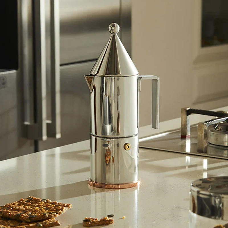La Conica Espresso Coffee Maker - 3 cup - des. Aldo Rossi for Alessi - Image 3