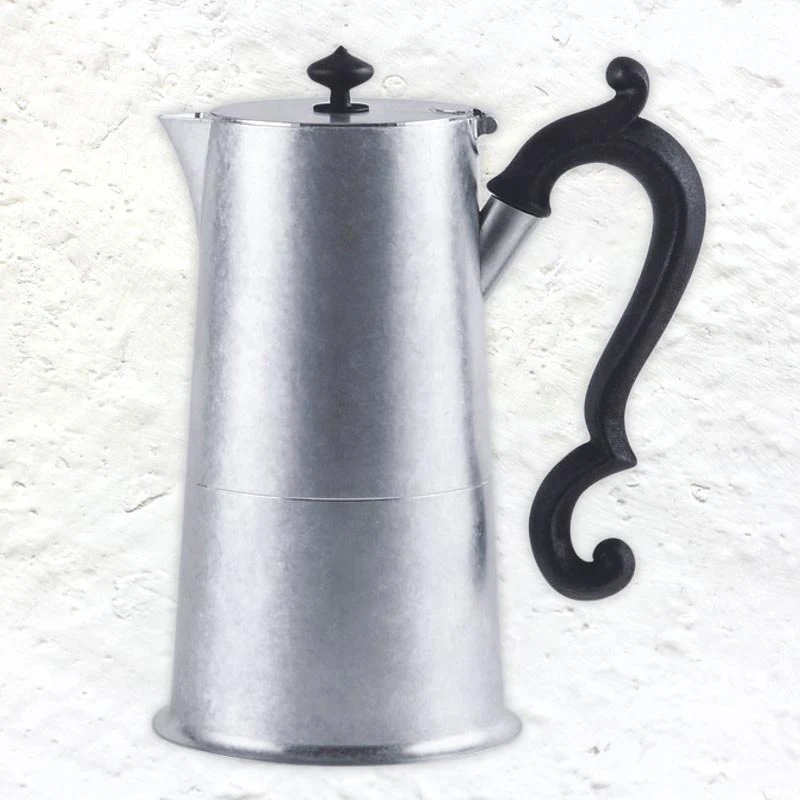 Lady Anne 4 Cup Aluminium Coffee Pot des. Lara Caffi for knIndustrie
