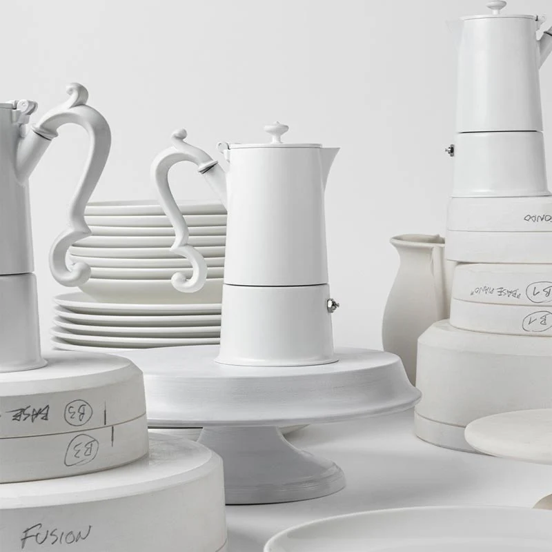 Lady Anne 4 Cup White Coffee Pot des. Lara Caffi for knIndustrie - Image 2
