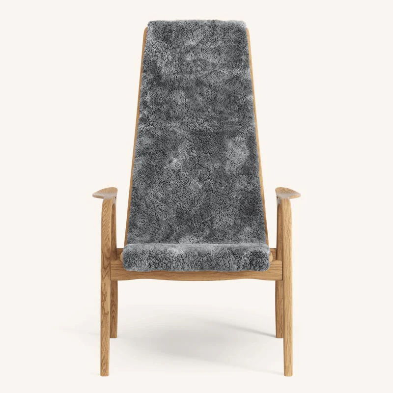 Lamino Chair & Ottoman - Oak / Scandinavian Grey - des. Yngve Ekström (1956), made by Swedese - Image 5