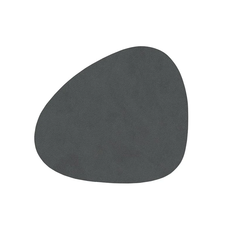 Curve Leather Coaster by LindDNA - anthracite recycled leather - Image 4