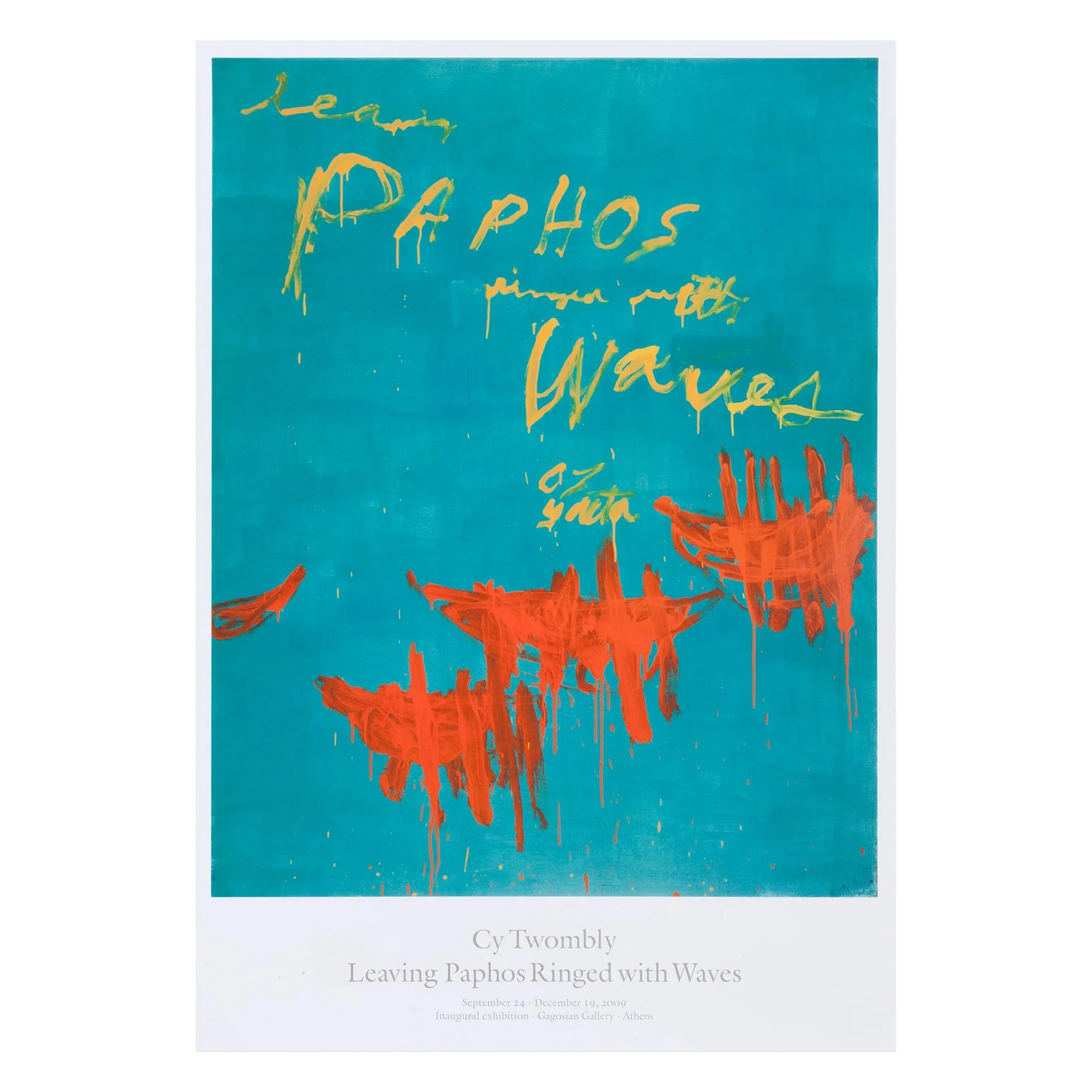 Leaving Paphos Ringed with Waves poster by Cy Twombly - Image 2