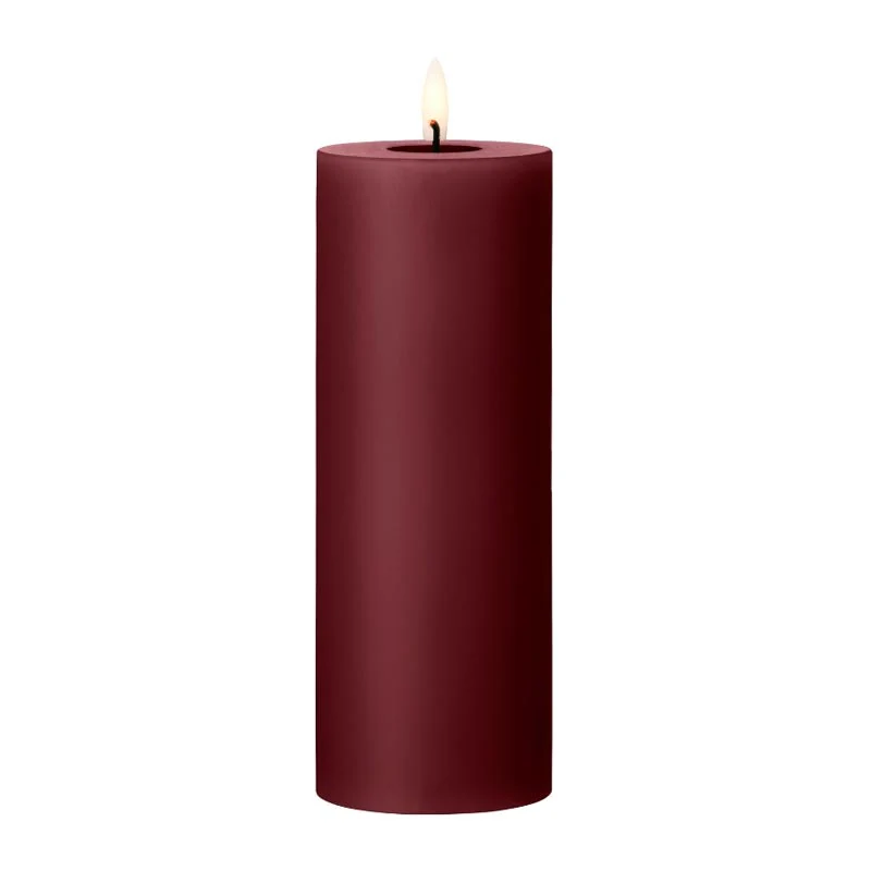 LED Pillar candle - Deep Wine, 20 cm - by ester & erik - Image 3
