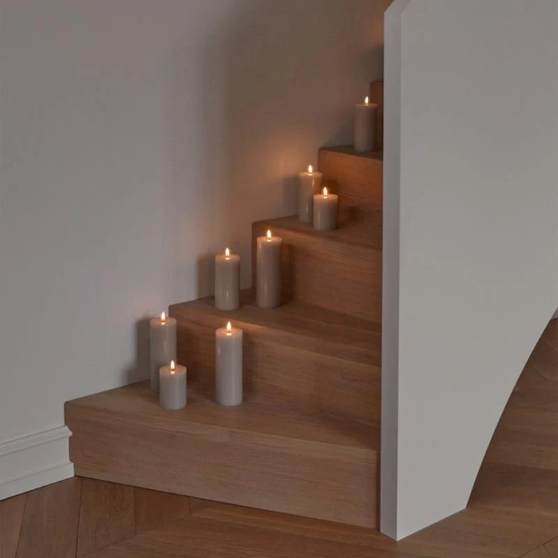 LED Pillar candle - Ice Latte, 20cm - by ester & erik - Image 2